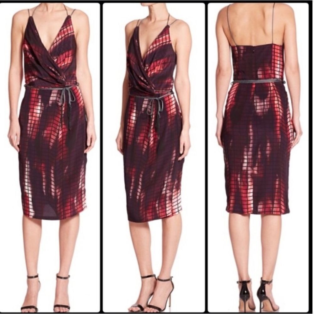 KEMPNER Olivia Tassel Tie Silk Dress - Size 4‎
